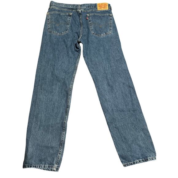 Levi's 505 Prewashed Regular Straight Leg Men's Jeans, Stonewash, Size 36x32 - Picture 3 of 7